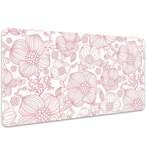 Matta skrivbord Konturblommor