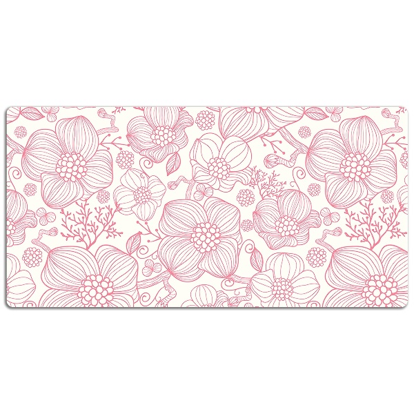 Matta skrivbord Konturblommor