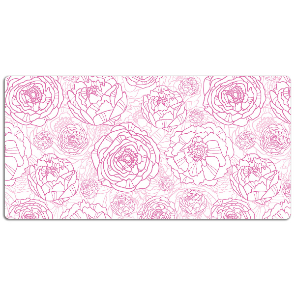 Stort skrivbordsunderlägg Rosa blommor