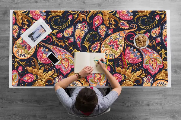 Matta skrivbord Färgglada paisley