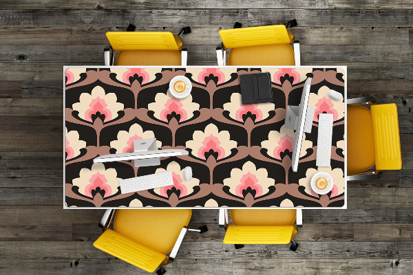 Matta skrivbord Blommönster