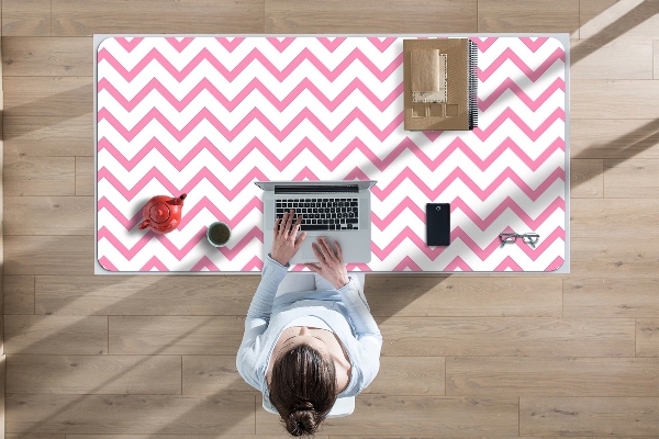 Matta skrivbord Rosa sicksack