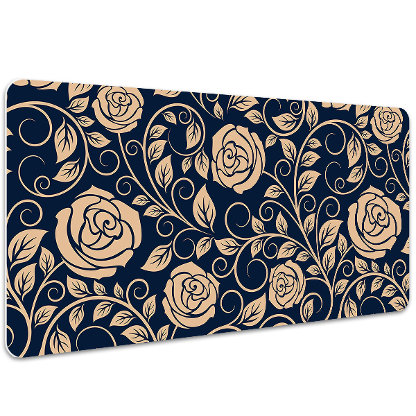 Matta skrivbord Vintage gyllene rosor
