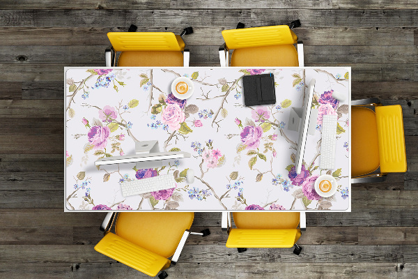 Matta skrivbord De blommande träden