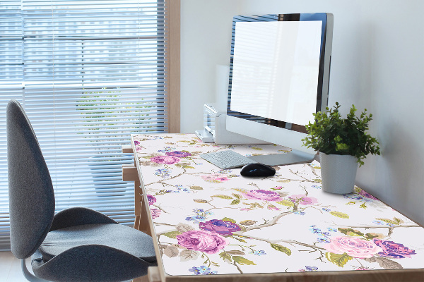 Matta skrivbord De blommande träden