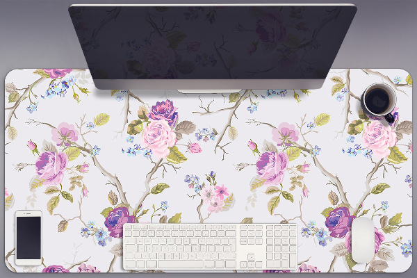 Matta skrivbord De blommande träden
