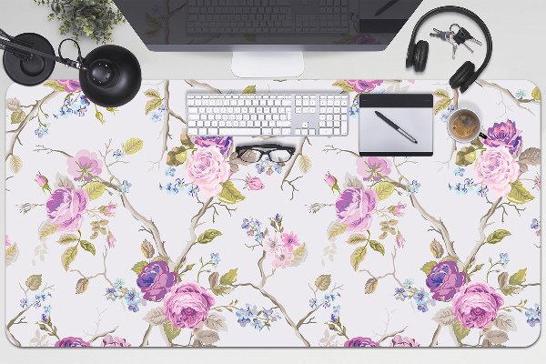Matta skrivbord De blommande träden