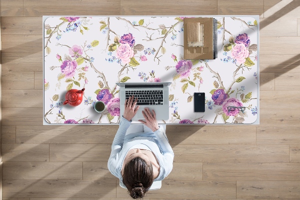 Matta skrivbord De blommande träden