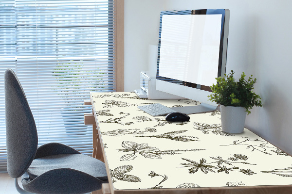 Matta skrivbord Skissade blommor