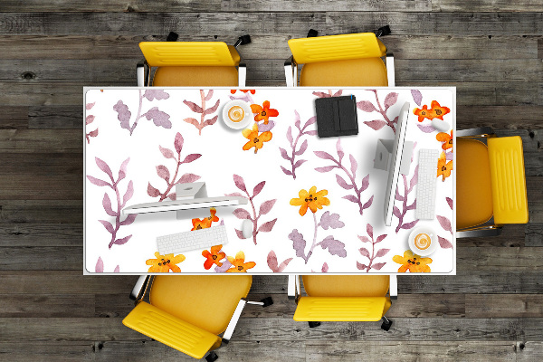 Matta skrivbord Målade blommor