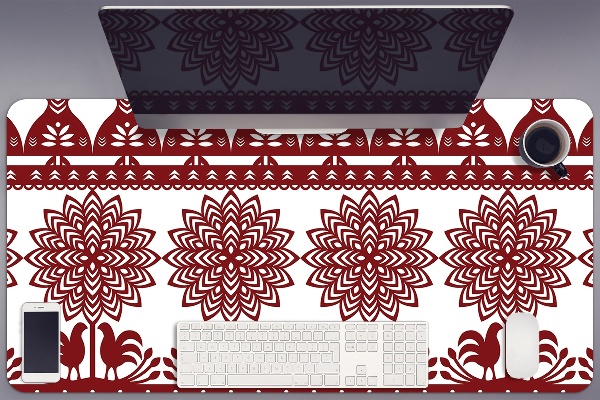 Matta skrivbord Kurpie cutouts
