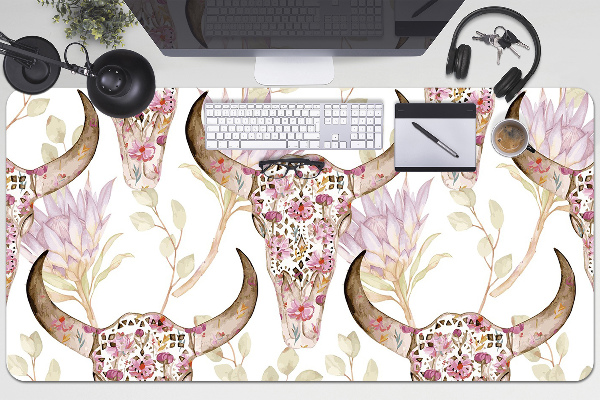 Matta skrivbord Blomsterskalle
