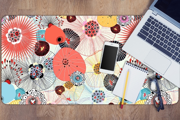 Matta skrivbord Blommönster