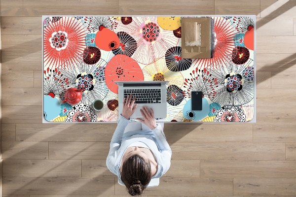 Matta skrivbord Blommönster