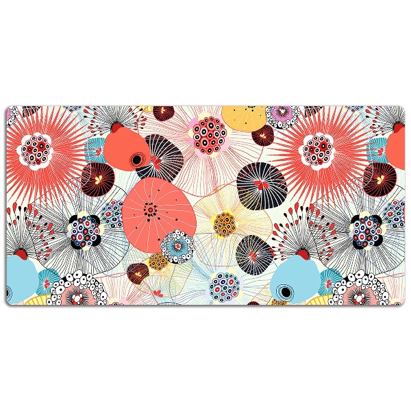 Matta skrivbord Blommönster
