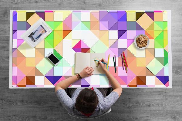 Matta skrivbord Färgglad mosaik
