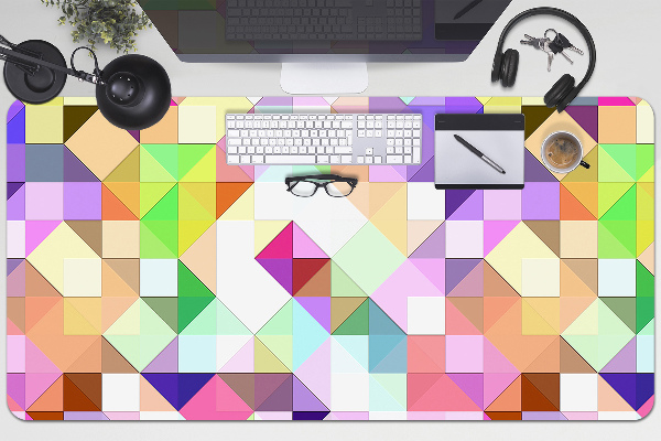 Matta skrivbord Färgglad mosaik