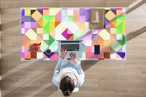 Matta skrivbord Färgglad mosaik