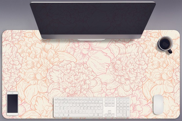 Matta skrivbord Rosa pioner