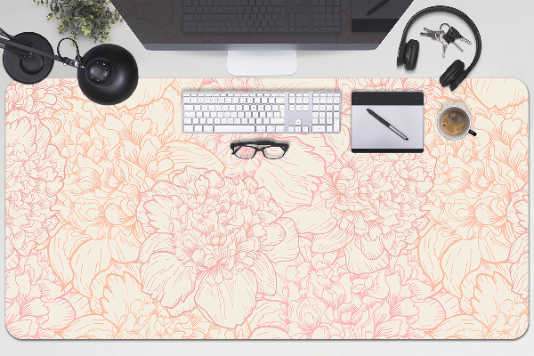 Matta skrivbord Rosa pioner