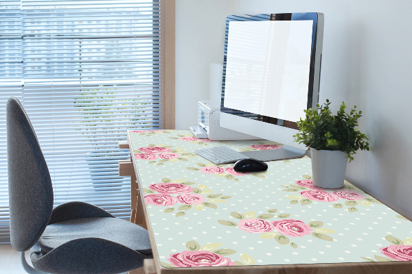 Matta skrivbord Rosa buketter
