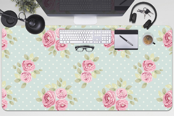 Matta skrivbord Rosa buketter