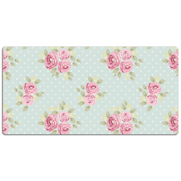 Matta skrivbord Rosa buketter