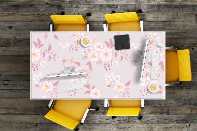 Matta skrivbord Små rosa blommor
