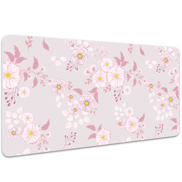 Matta skrivbord Små rosa blommor