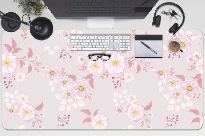 Matta skrivbord Små rosa blommor