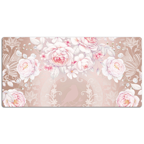 Matta skrivbord Vita rosor