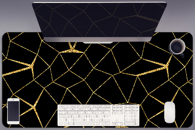 Matta skrivbord Guld och svart mosaik