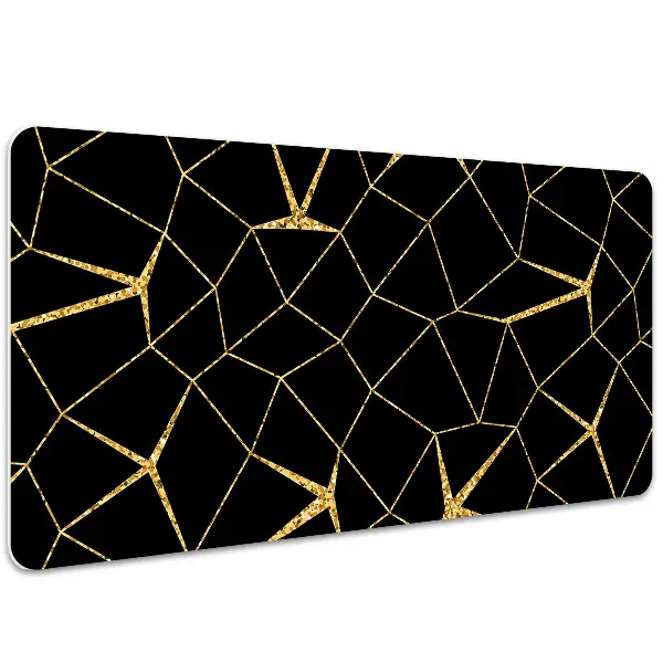 Matta skrivbord Guld och svart mosaik