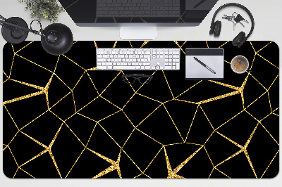 Matta skrivbord Guld och svart mosaik
