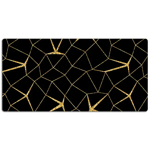 Matta skrivbord Guld och svart mosaik