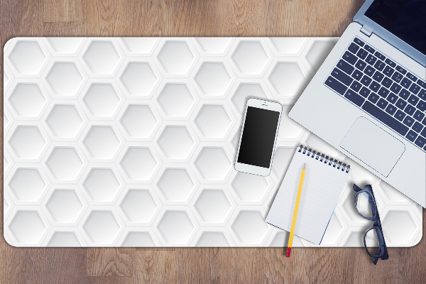 Matta skrivbord Tre -dimensionella hexagoner