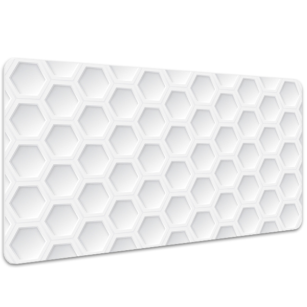 Matta skrivbord Tre -dimensionella hexagoner