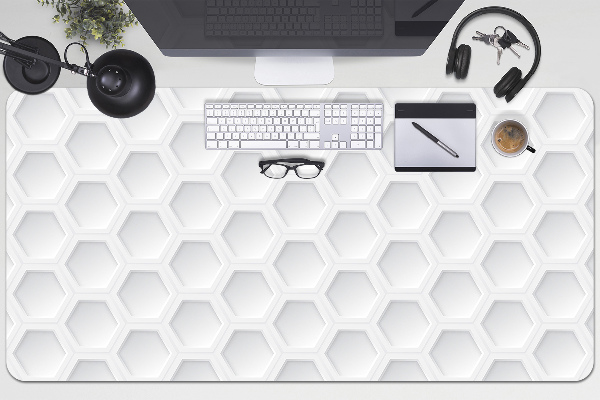 Matta skrivbord Tre -dimensionella hexagoner