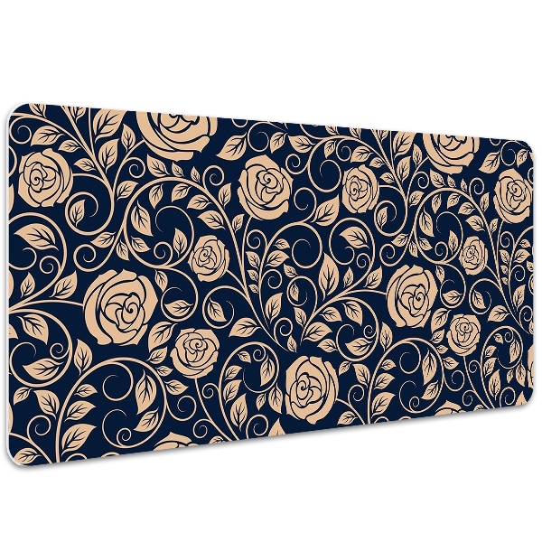 Matta skrivbord Vintage gyllene rosor