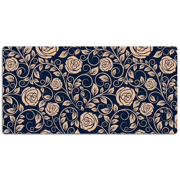 Matta skrivbord Vintage gyllene rosor