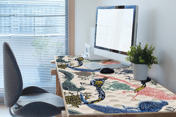 Matta skrivbord Målade vaktlar