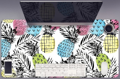 Matta skrivbord Färgglada ananas