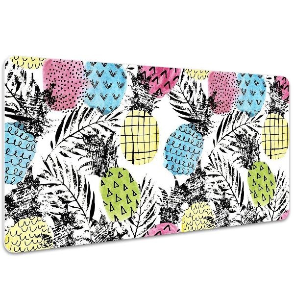 Matta skrivbord Färgglada ananas