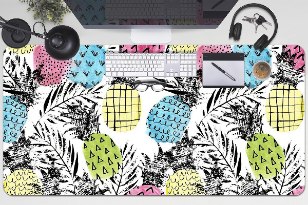 Matta skrivbord Färgglada ananas