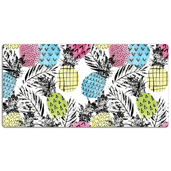 Matta skrivbord Färgglada ananas