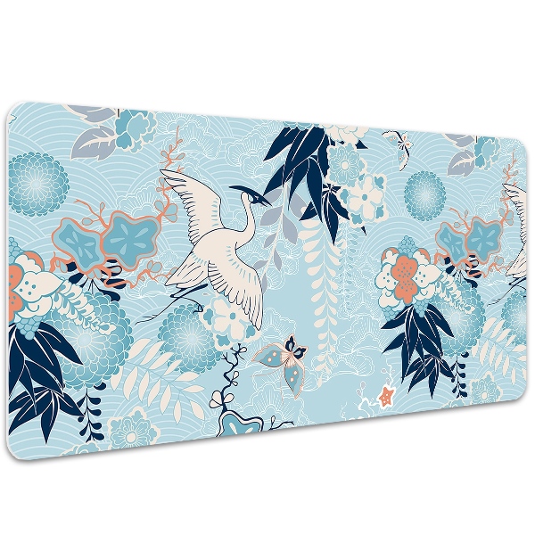 Matta skrivbord Kran och blommor