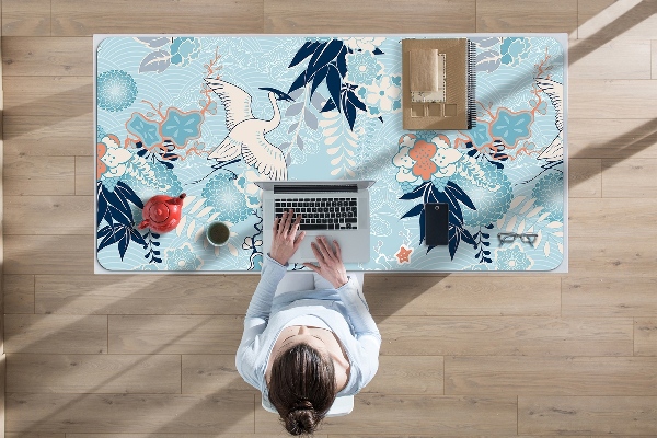 Matta skrivbord Kran och blommor