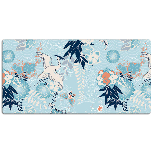 Matta skrivbord Kran och blommor