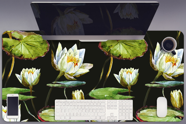 Matta skrivbord Lotos blommor