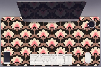 Stort skrivbordsunderlägg Blommönster